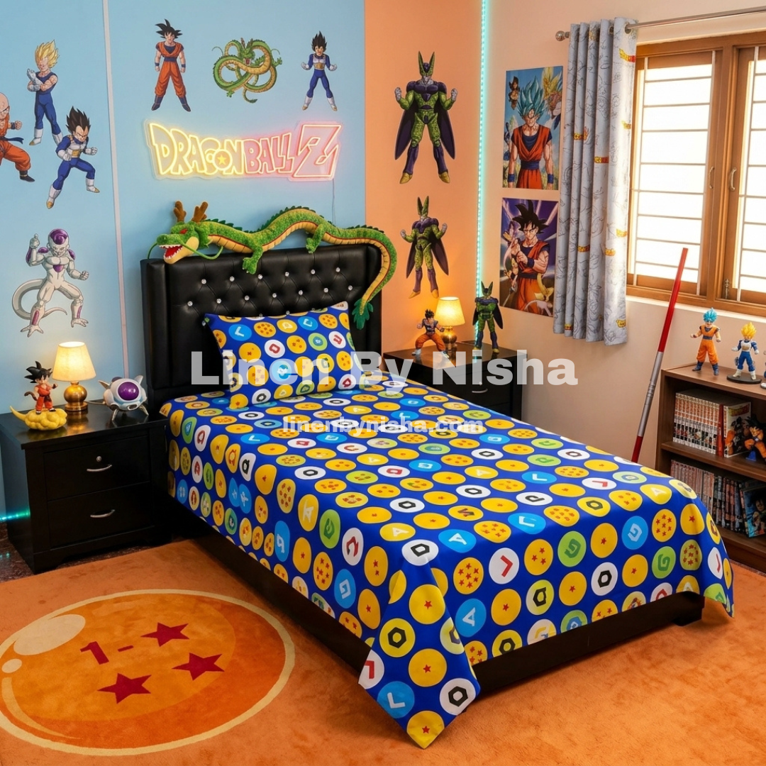 Divine Pure Cotton Kids Bed Sheet - Dragon Ball- Single - DSB241
