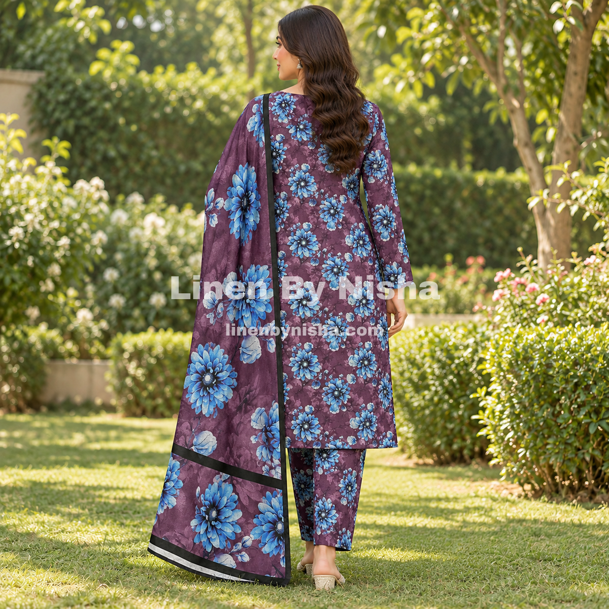 Alnina Women Winter Dhanak Same Dopatta - 3pcs - ADS08