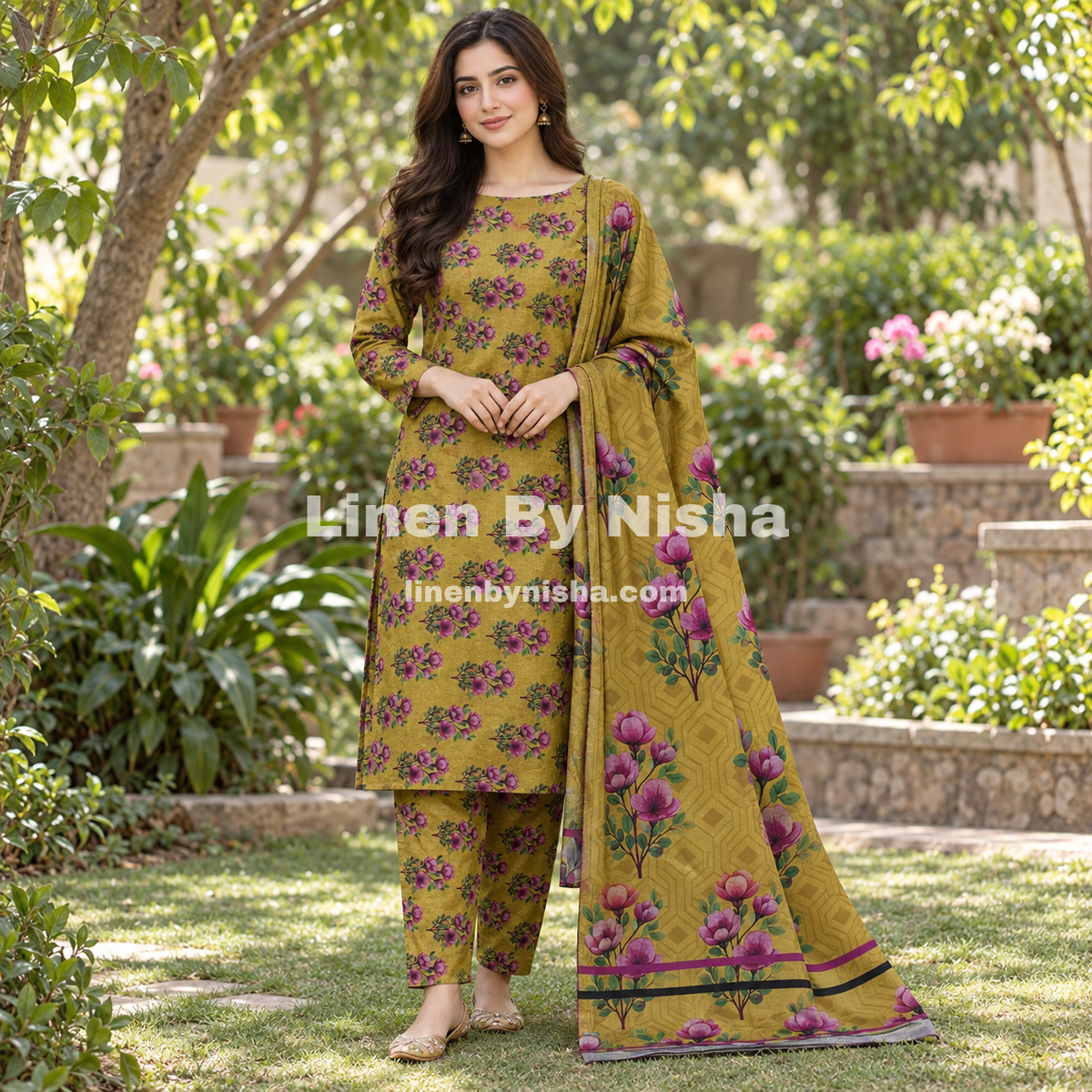 Alnina Women Winter Dhanak Same Dopatta - 3pcs - ADS07