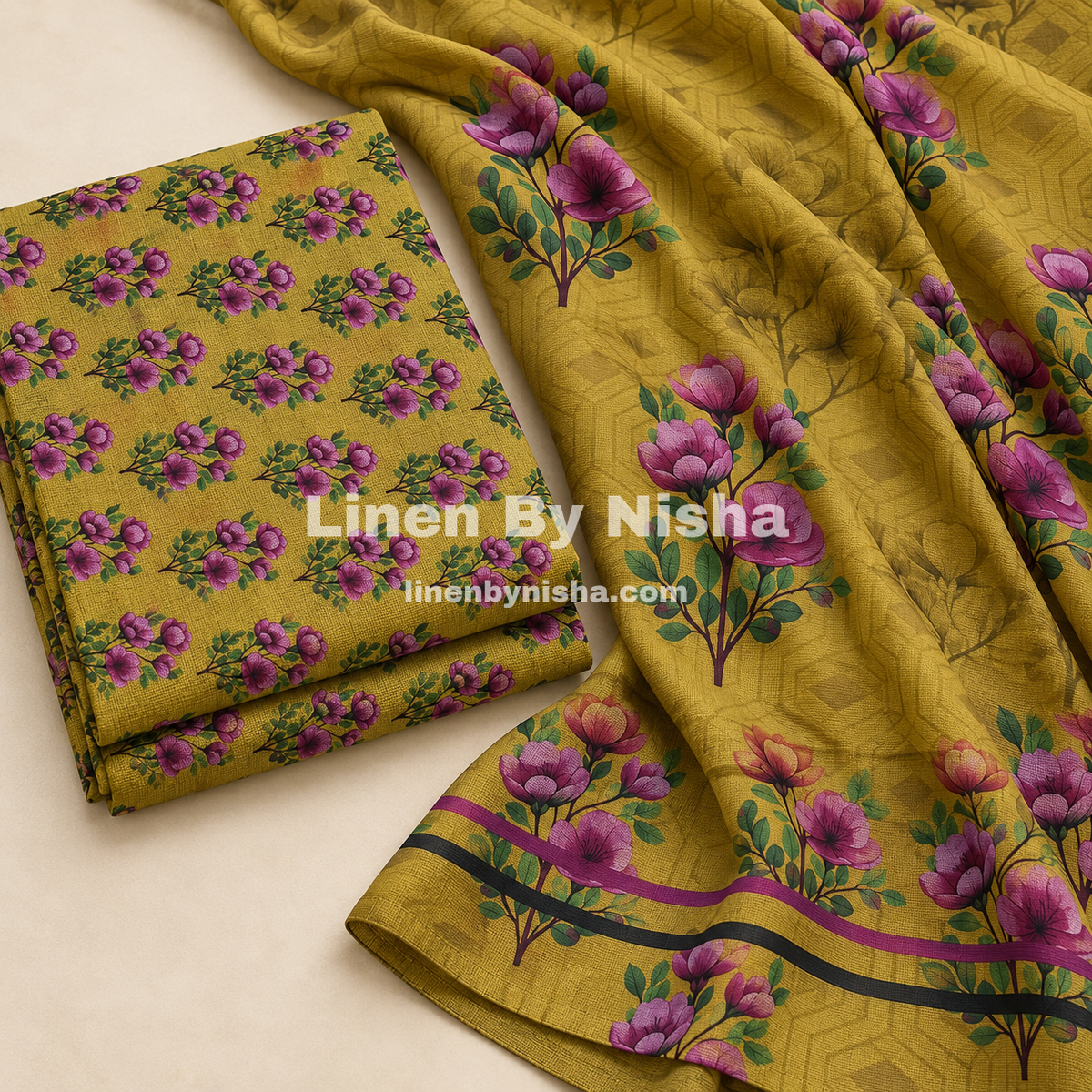 Alnina Women Winter Dhanak Same Dopatta - 3pcs - ADS07