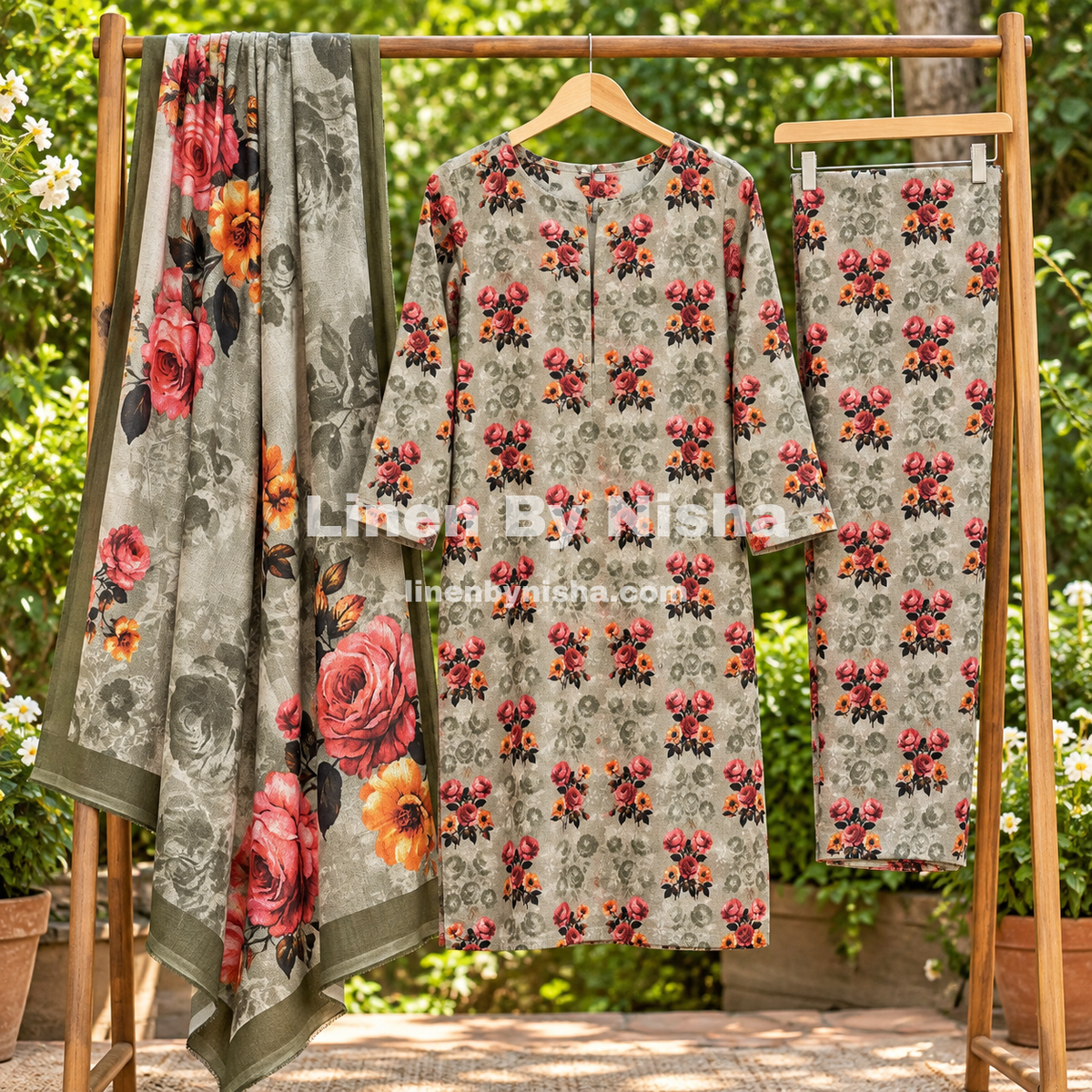 Alnina Women Winter Dhanak Same Dopatta - 3pcs - ADS14