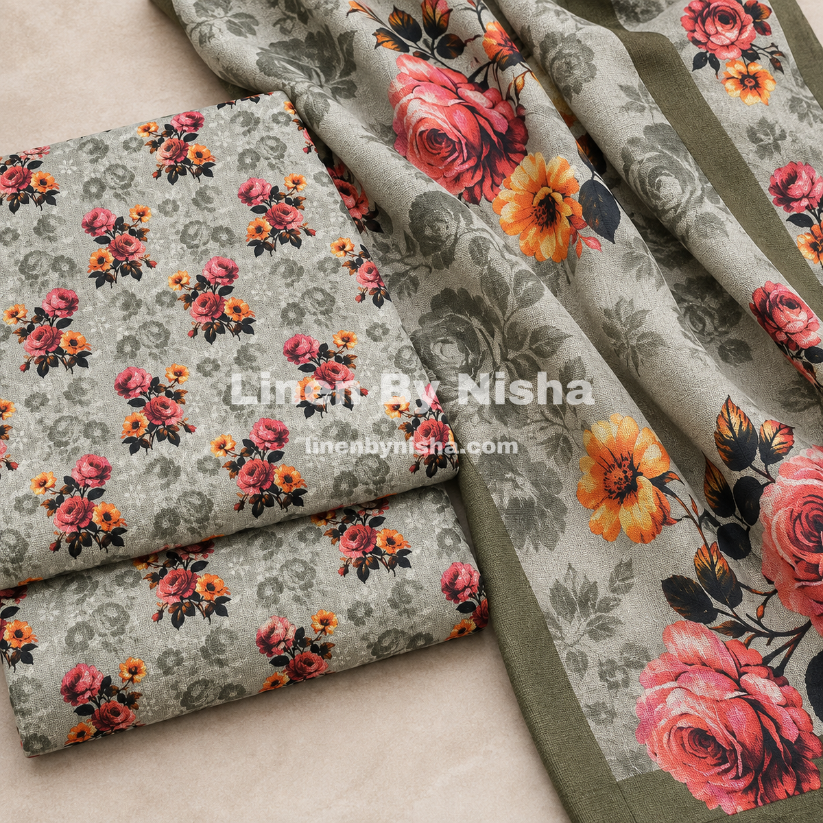 Alnina Women Winter Dhanak Same Dopatta - 3pcs - ADS14