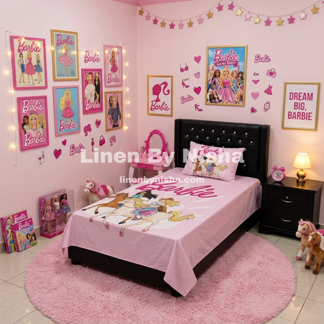Divine Pure Cotton Kids Bed Sheet - Barbie - Single - DSB236