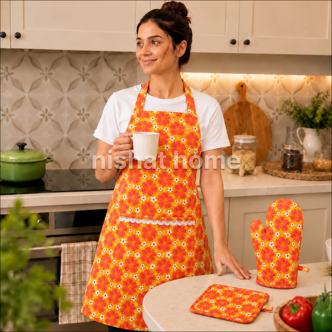 Fiaxo Quilted Apron Set - 3pcs - FAS19