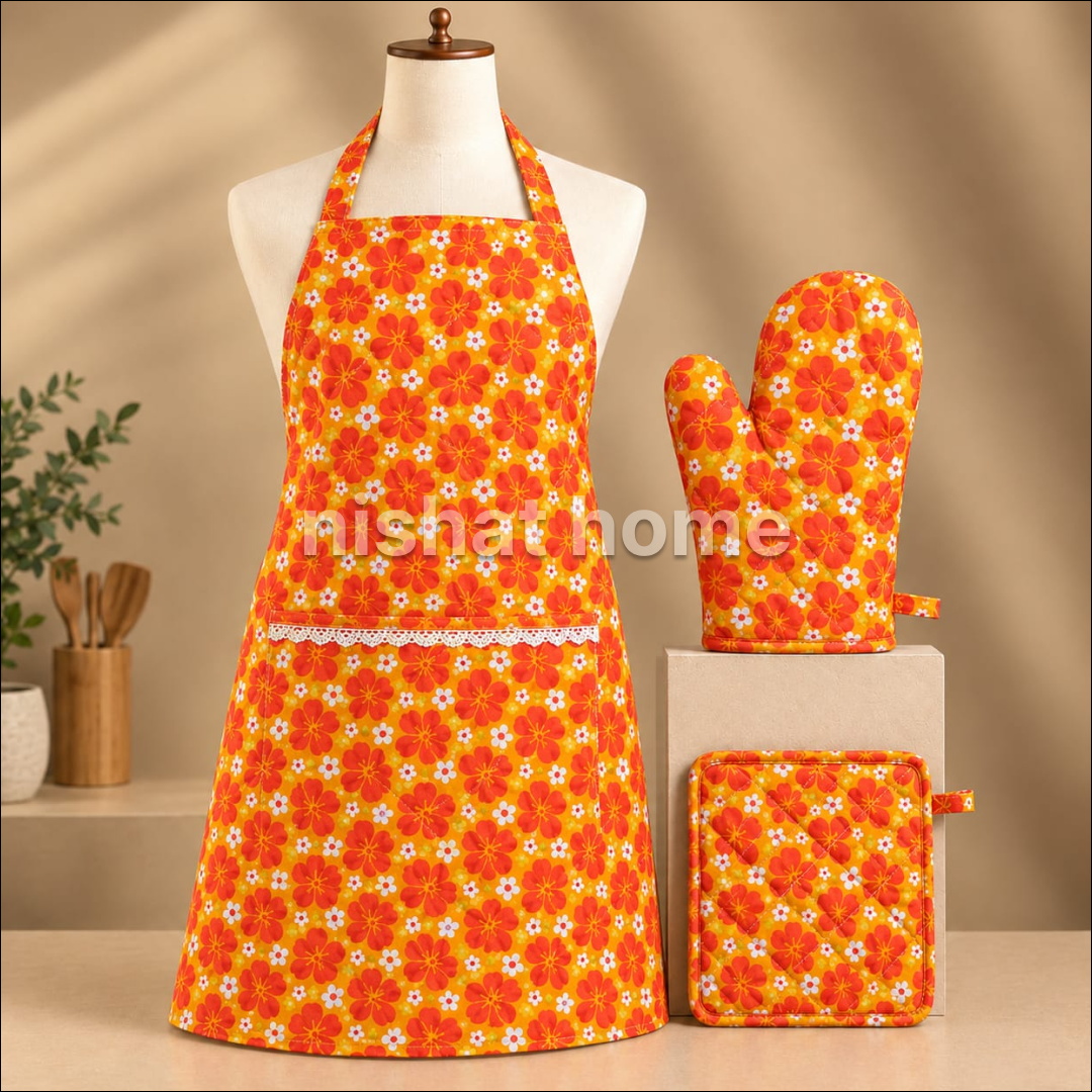 Fiaxo Quilted Apron Set - 3pcs - FAS19