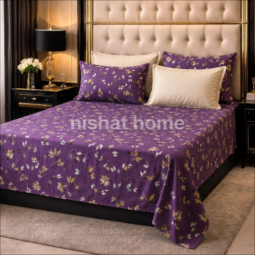 Signature Series Pure Cotton Bed Sheet - King - 5pcs - SPC21