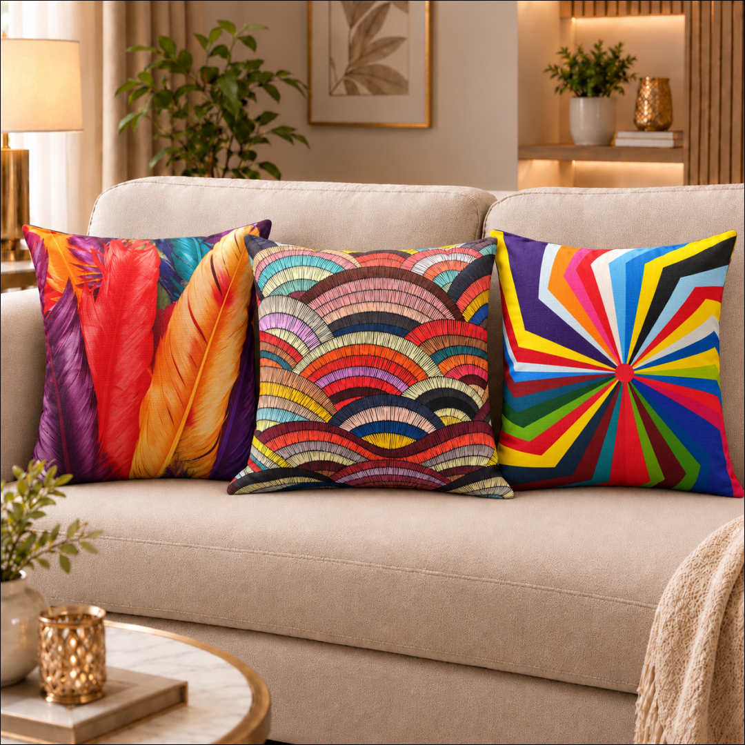 Rinqo Cushion Set - Chromavelle - Pack of 3 - RCS16