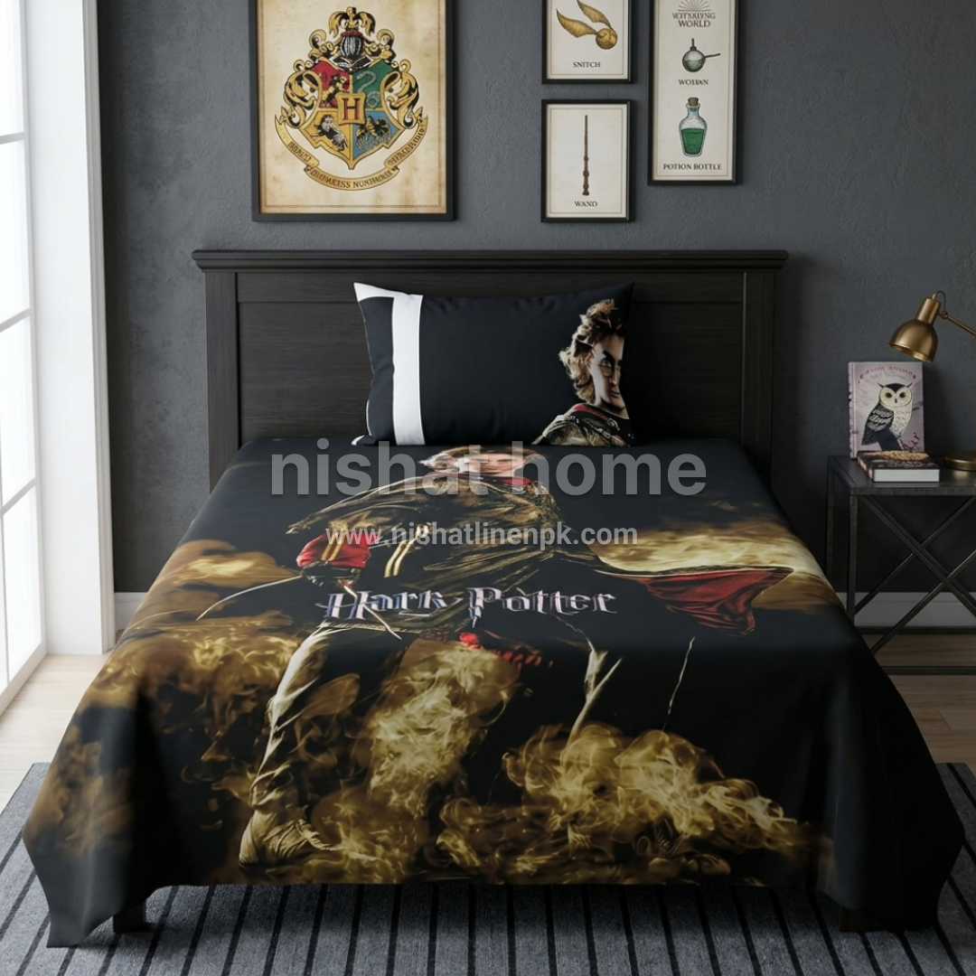 Divine Pure Cotton Kids Bed Sheet - Harry Potter  - Single - DSB190