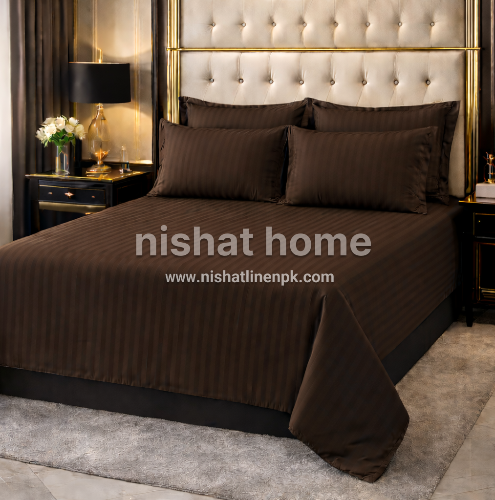 Royal Pure Cotton Bed Sheet with 4 Pillows - King - 5pcs - RFP04