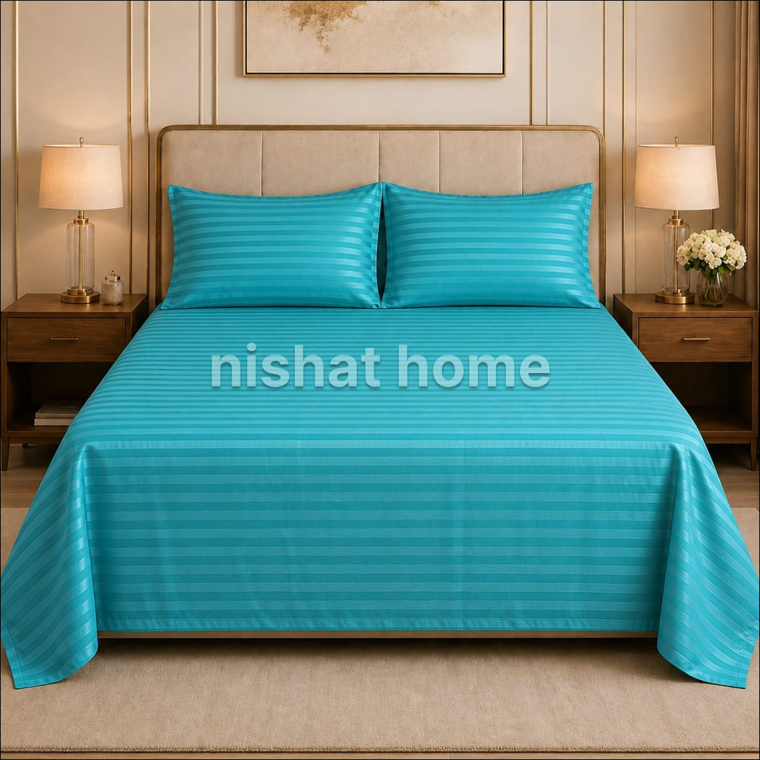 Royal Pure Cotton Flat Bed Sheet - King - 3pcs - RBK34