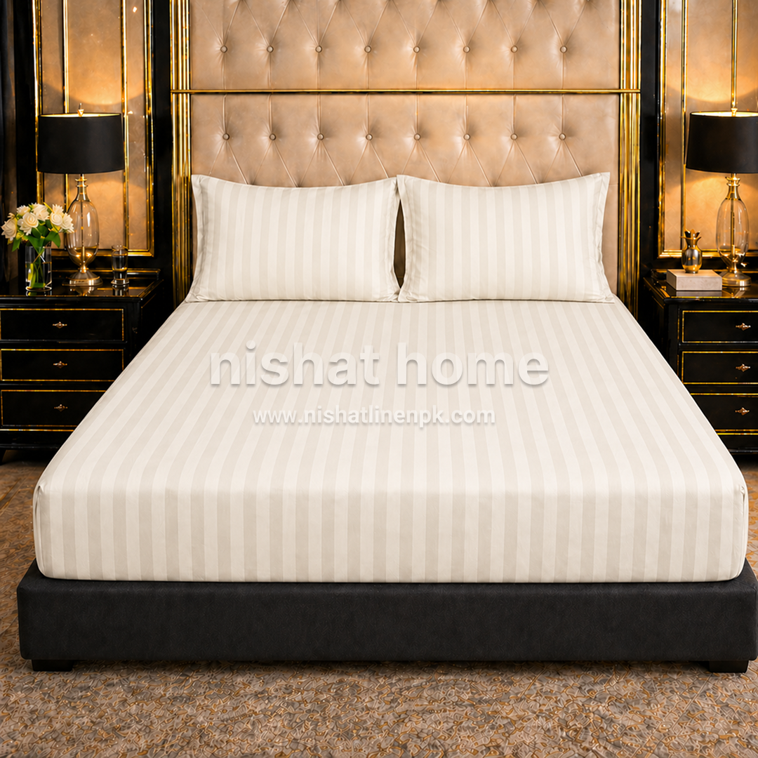 Royal Pure Cotton Fitted Bed Sheet - King - 3pcs - RBS24