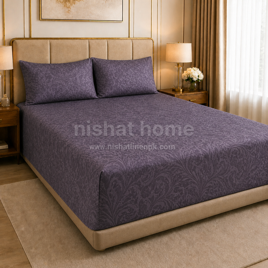 Royal Pure Cotton Fitted Bed Sheet - King - 3pcs - RBS27