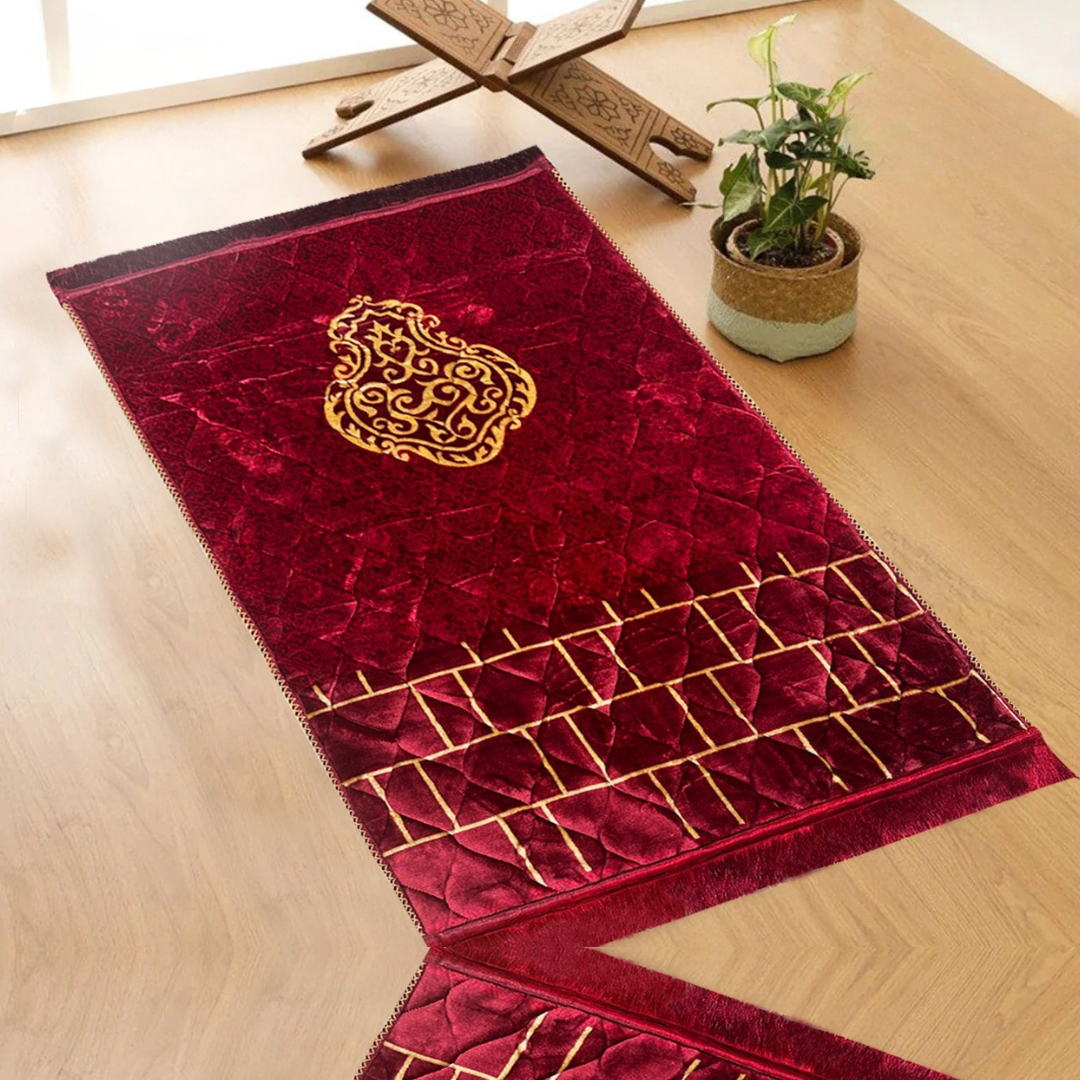 Premium Velvet Prayer Mat - Up Size - VPM10