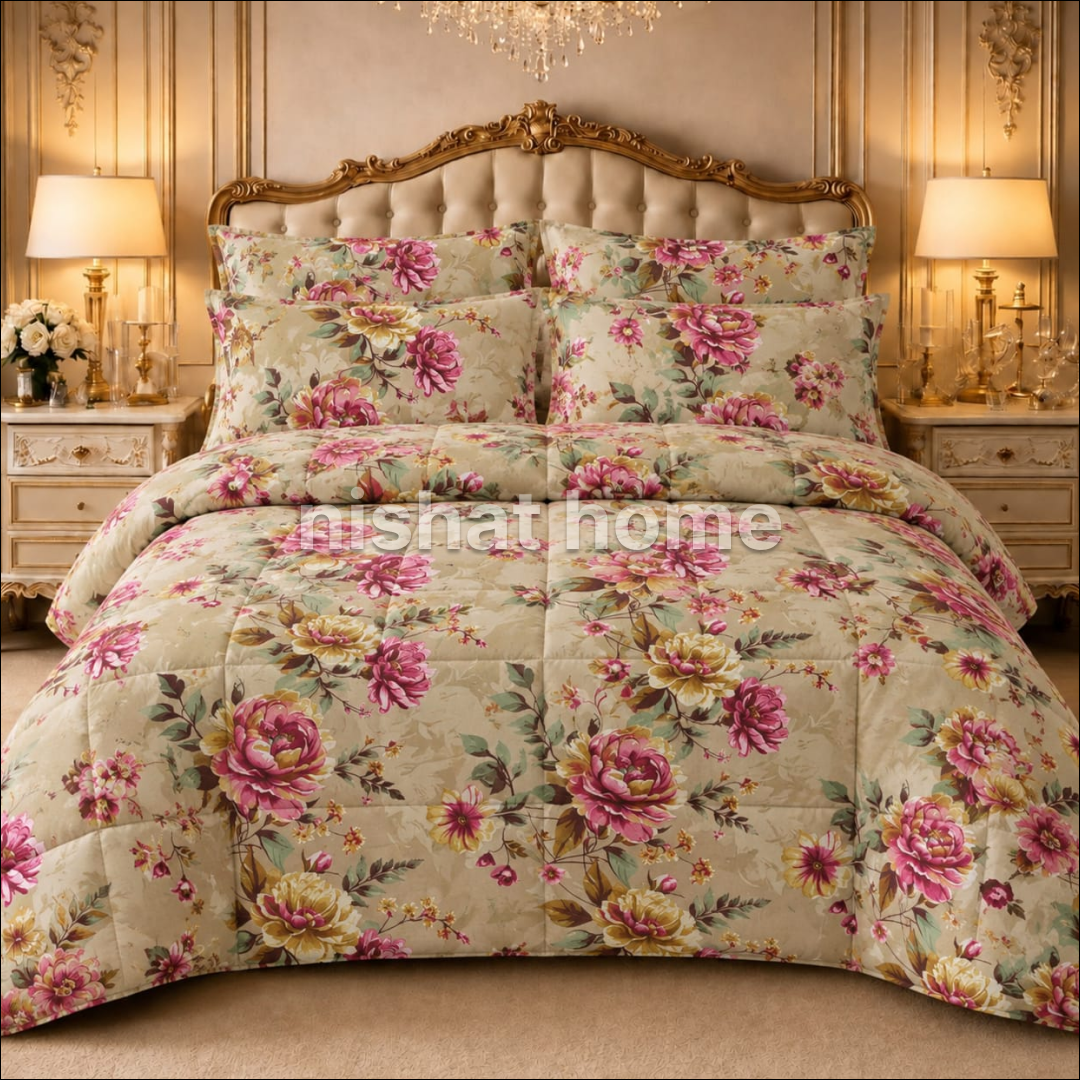 Velvo Cotton Winter Quilt Set - Razai Set - 7pcs - LQS11